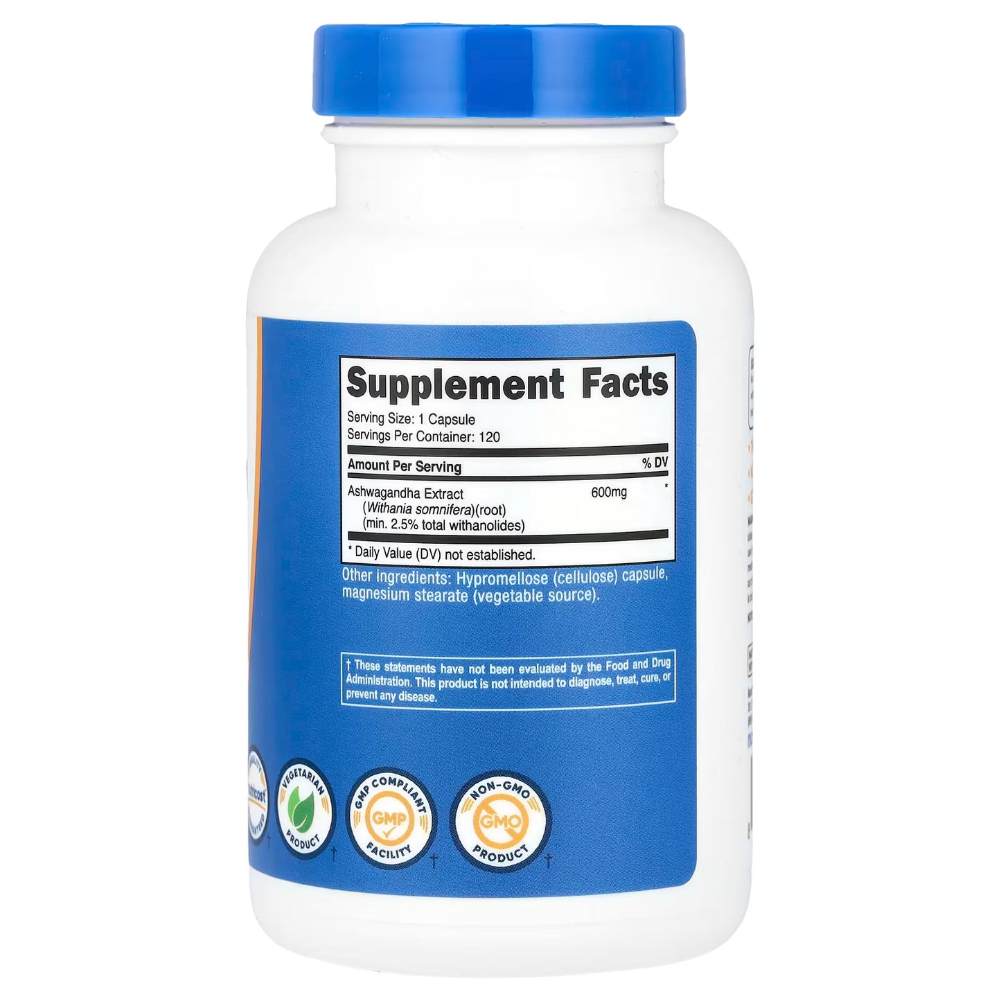 Nutricost, Ashwagandha Root Extract, 600 mg, 120 Capsules