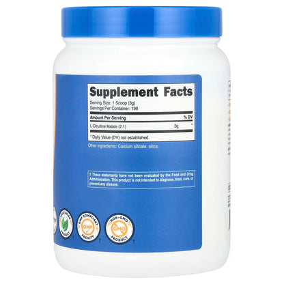 Nutricost, L-Citrulline Malate 2:1, Unflavored, 21.4 oz (600 g)
