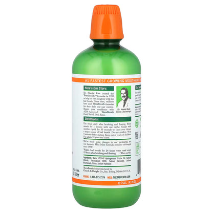 TheraBreath, Fresh Breath Oral Rinse, Mild Mint , 33.8 fl oz (1 l)