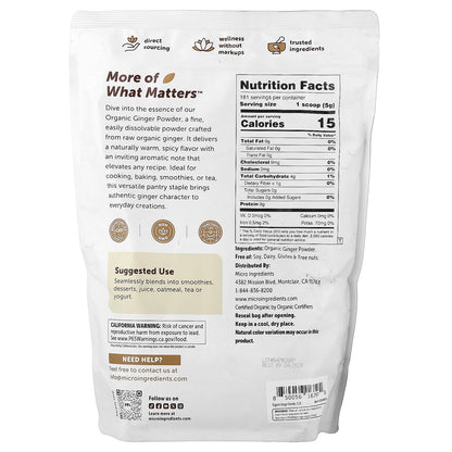 Micro Ingredients, Organic Ginger Powder, 2 lbs (907 g)