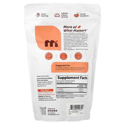 Micro Ingredients, Nitric Oxide+, 240 Bisected Tablets