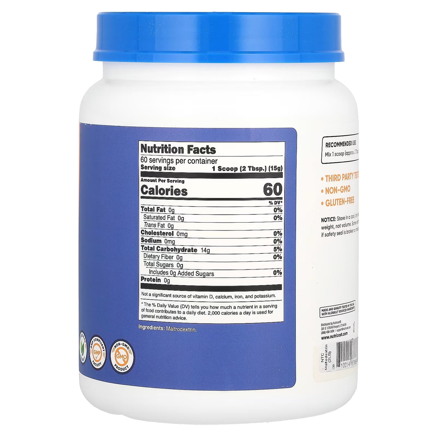 Nutricost, Maltodextrin, Unflavored, 32 oz (907 g)