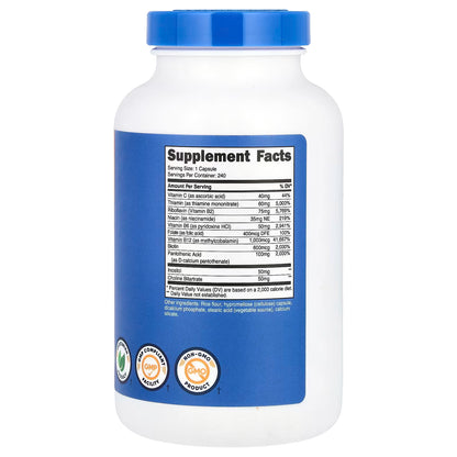 Nutricost, Vitamin B Complex, 462 mg, 240 Capsules