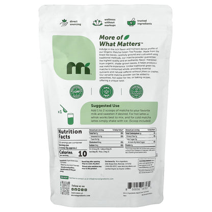Micro Ingredients, Organic Matcha Green Tea Powder, 1 lb (454 g)
