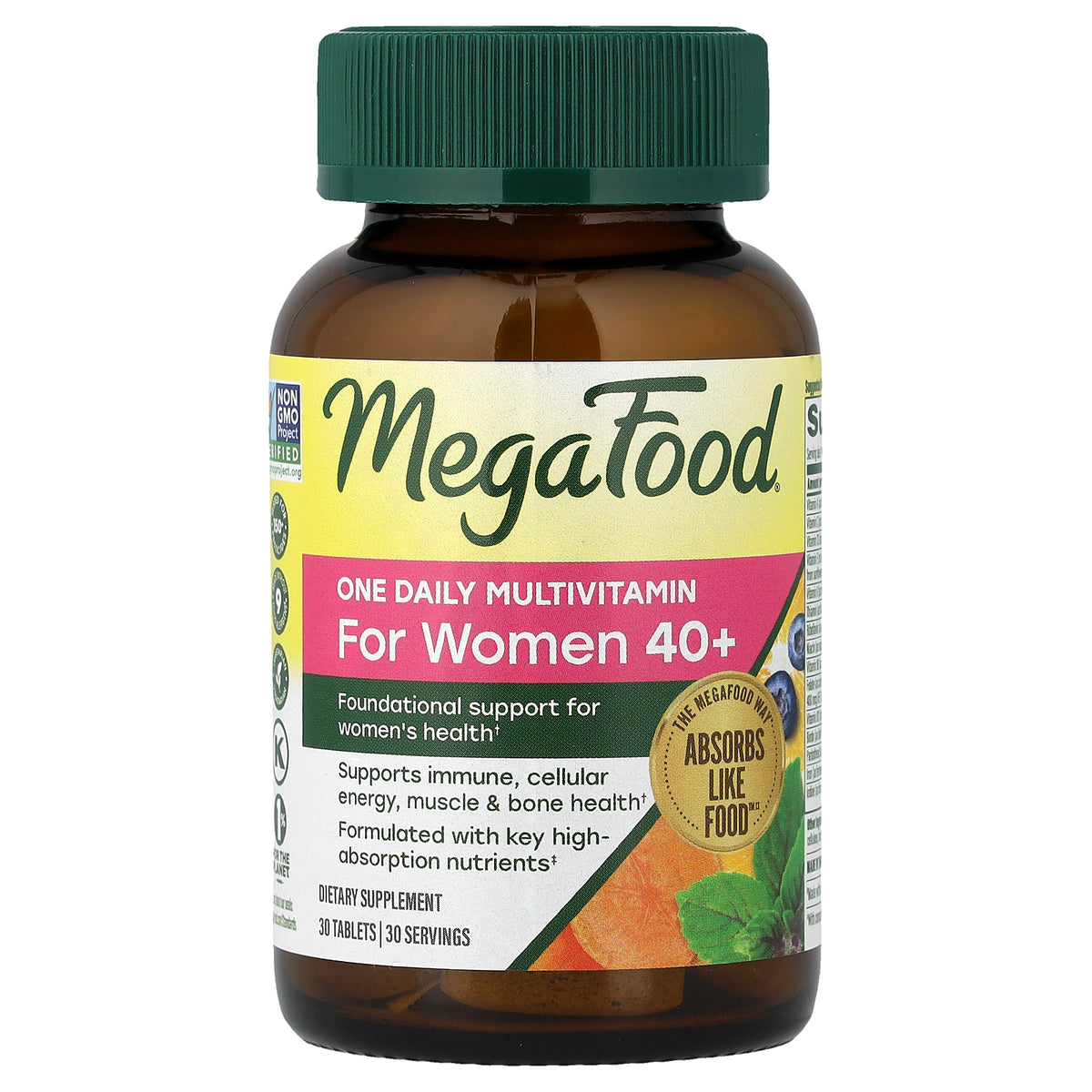 MegaFood, One Daily Multivitamin, For Women 40+, 30 Tablets