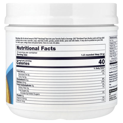 KAL, Nutritional Yeast Flakes, Wonderful Nutty, 12 oz (340 g)