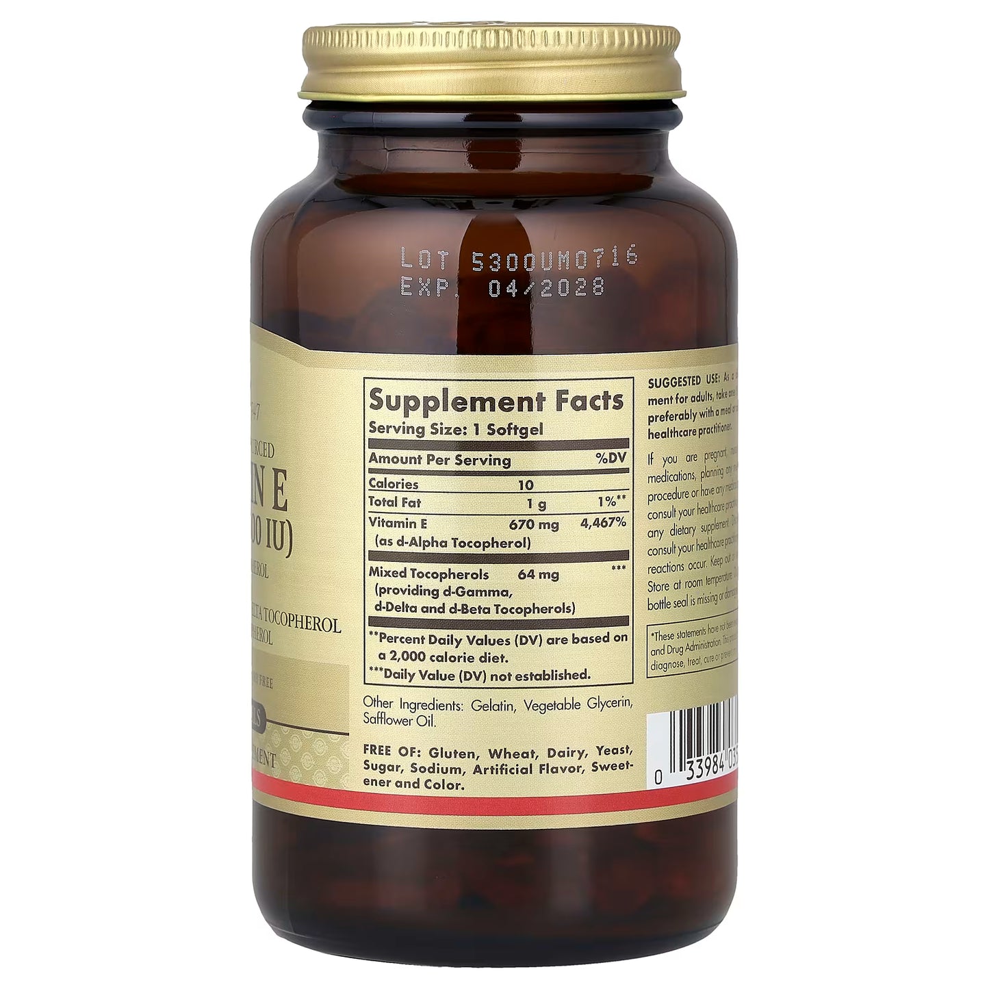 Solgar, Vitamin E, 100 Softgels