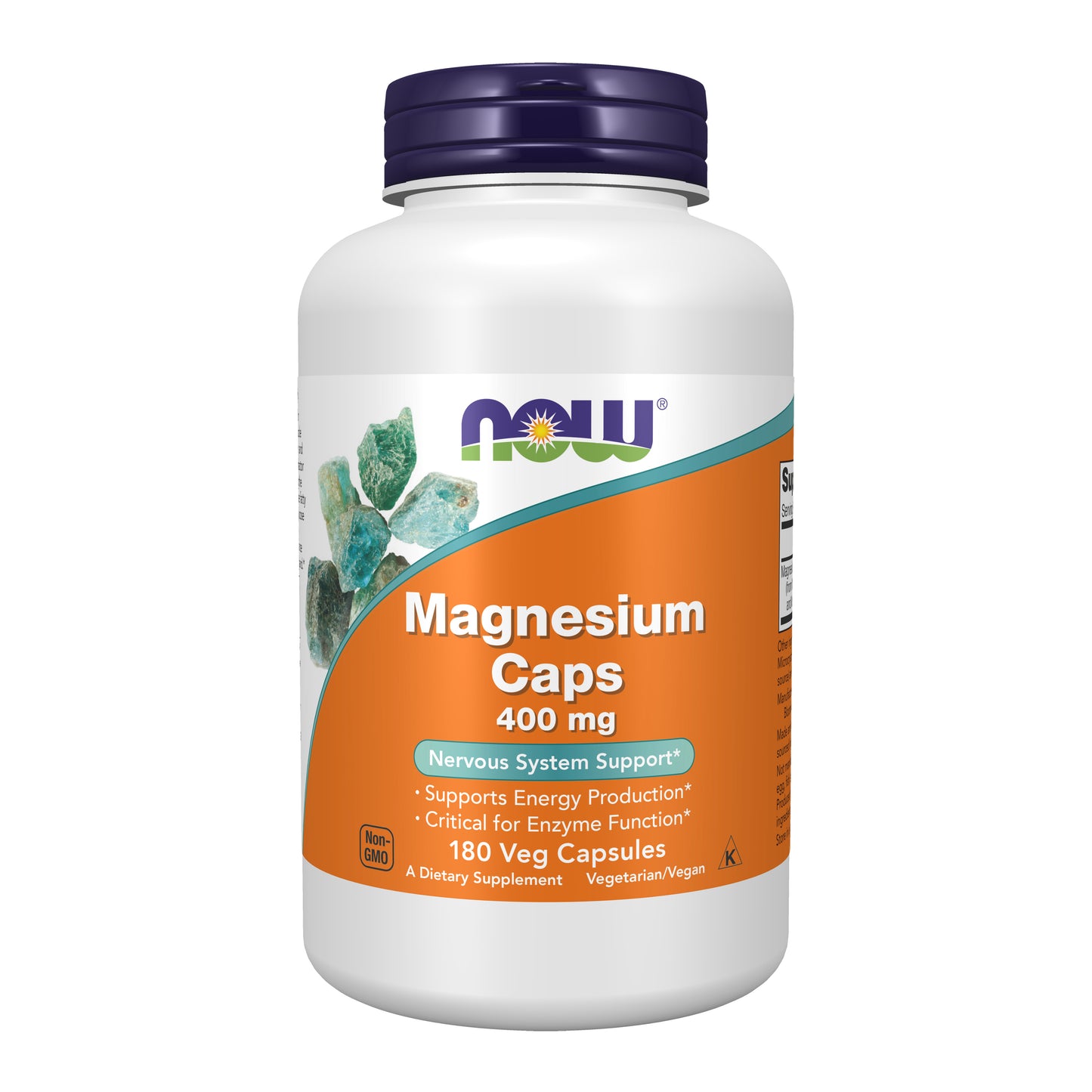 NOW Supplements, Magnesium 400 mg, Nervous System Support*, 180 Veg Caps