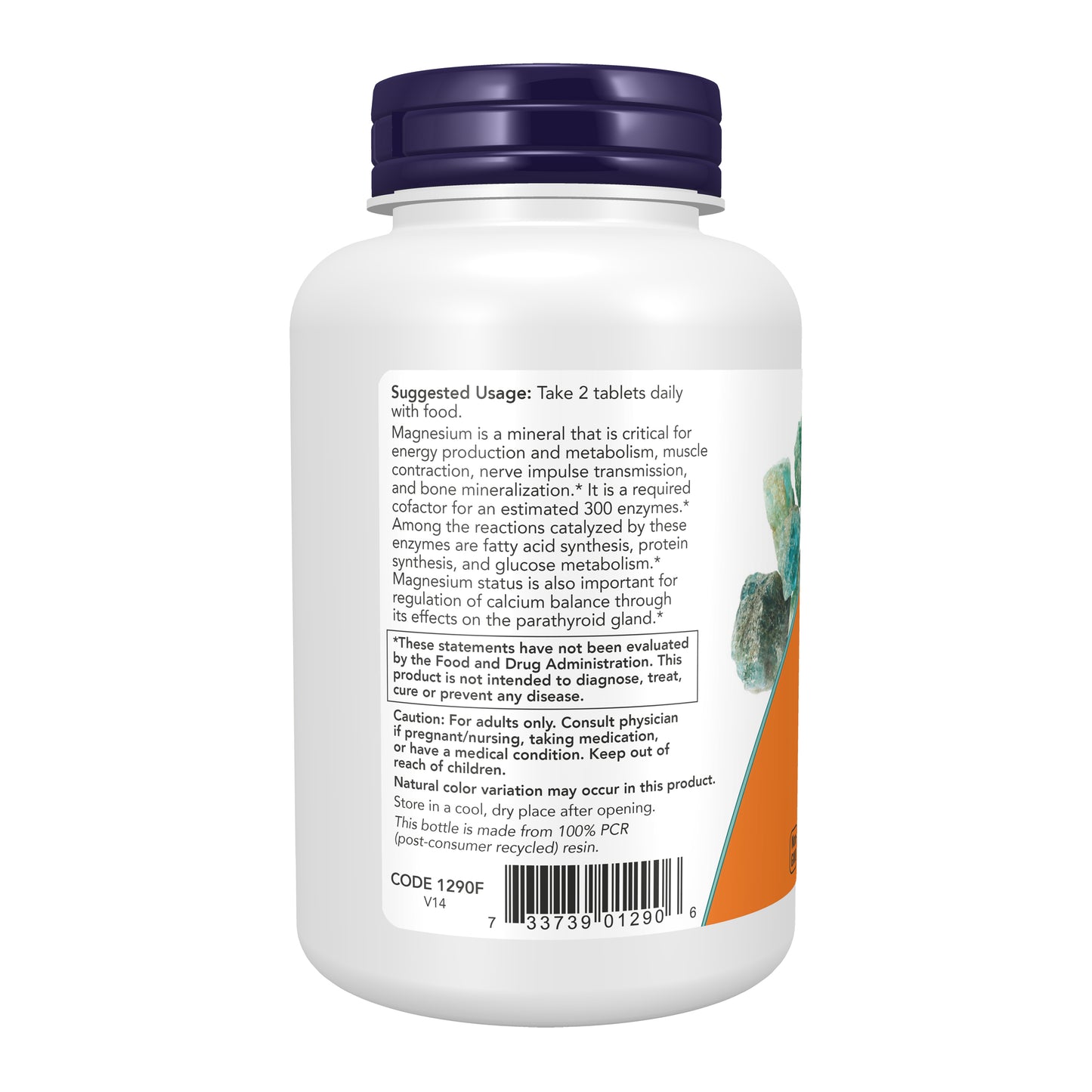 NOW Supplements, Magnesium Citrate 200 mg, Enzyme Function*, Nervous System Support*, 100 Tablets