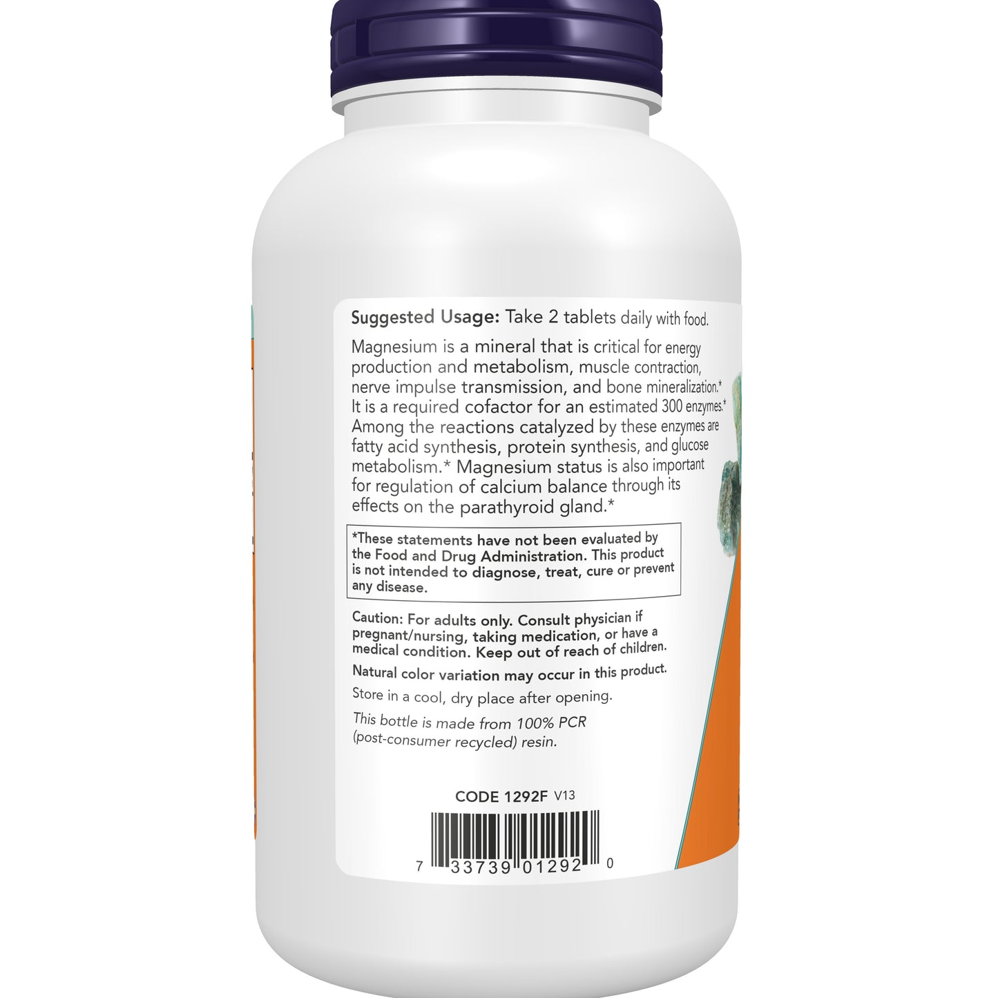 NOW Supplements, Magnesium Citrate 200 mg, Enzyme Function*, Nervous System Support*, 250 Tablets
