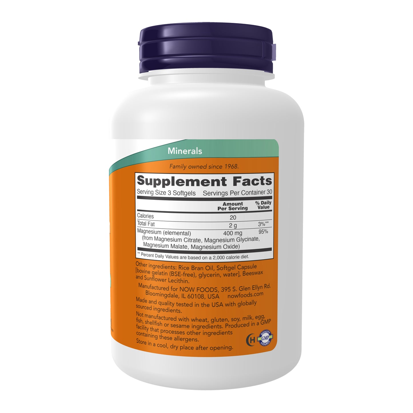 NOW Supplements, Magnesium Citrate, With Glycinate & Malate, Nervous System Support*, 90 Softgels