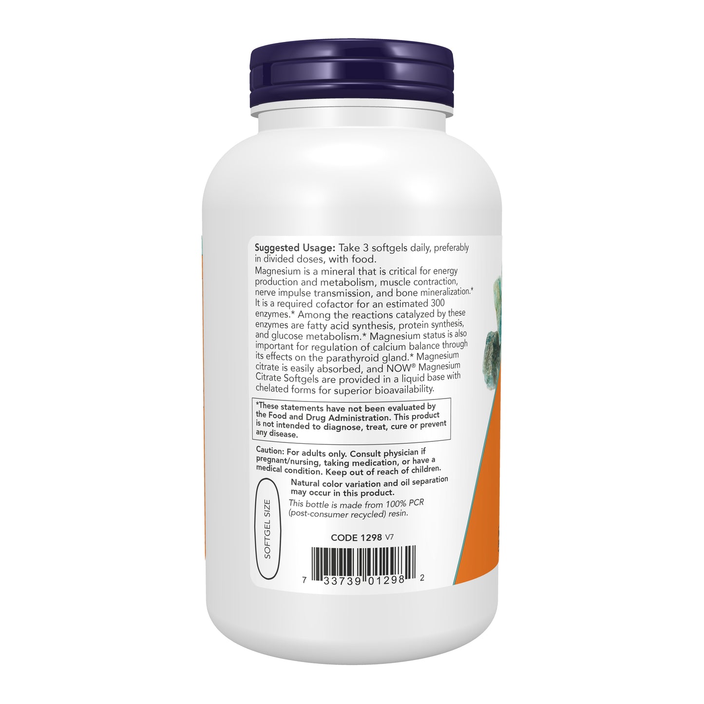 NOW Supplements, Magnesium Citrate, With Glycinate & Malate, Nervous System Support*, 180 Softgels