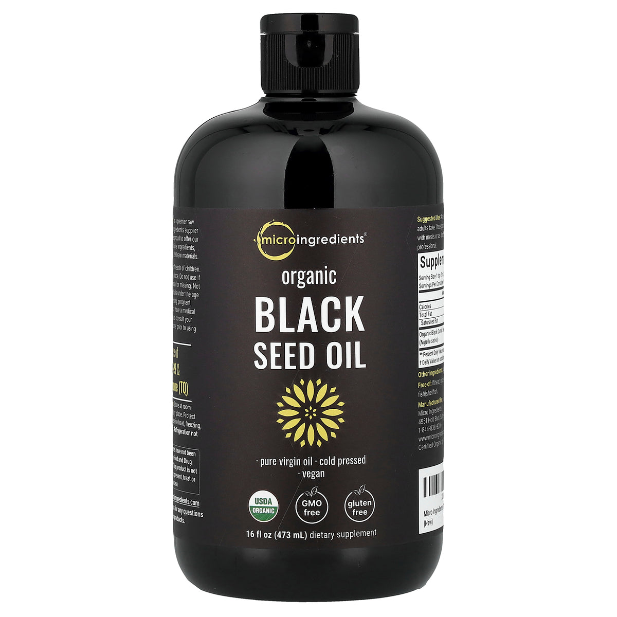 Micro Ingredients, Organic Black Seed Oil, 16 fl oz (473 ml)