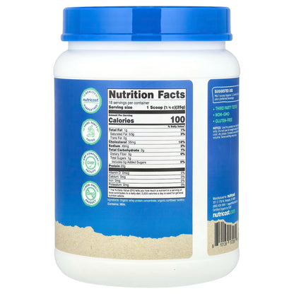 Nutricost, Organic Whey Protein, Unflavored, 1 lb (454 g)