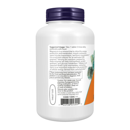 NOW Supplements, Magnesium Malate 1000 mg, Energy Production*, Nervous System Support*, 180 Tablets