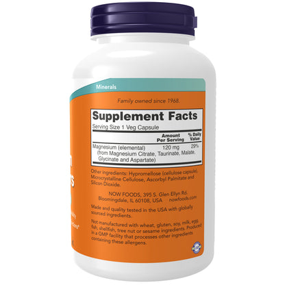 NOW Supplements, Magnesium Transporters with 5 Forms of Magnesium for Optimal Bioavailability, 180 Veg Capsules