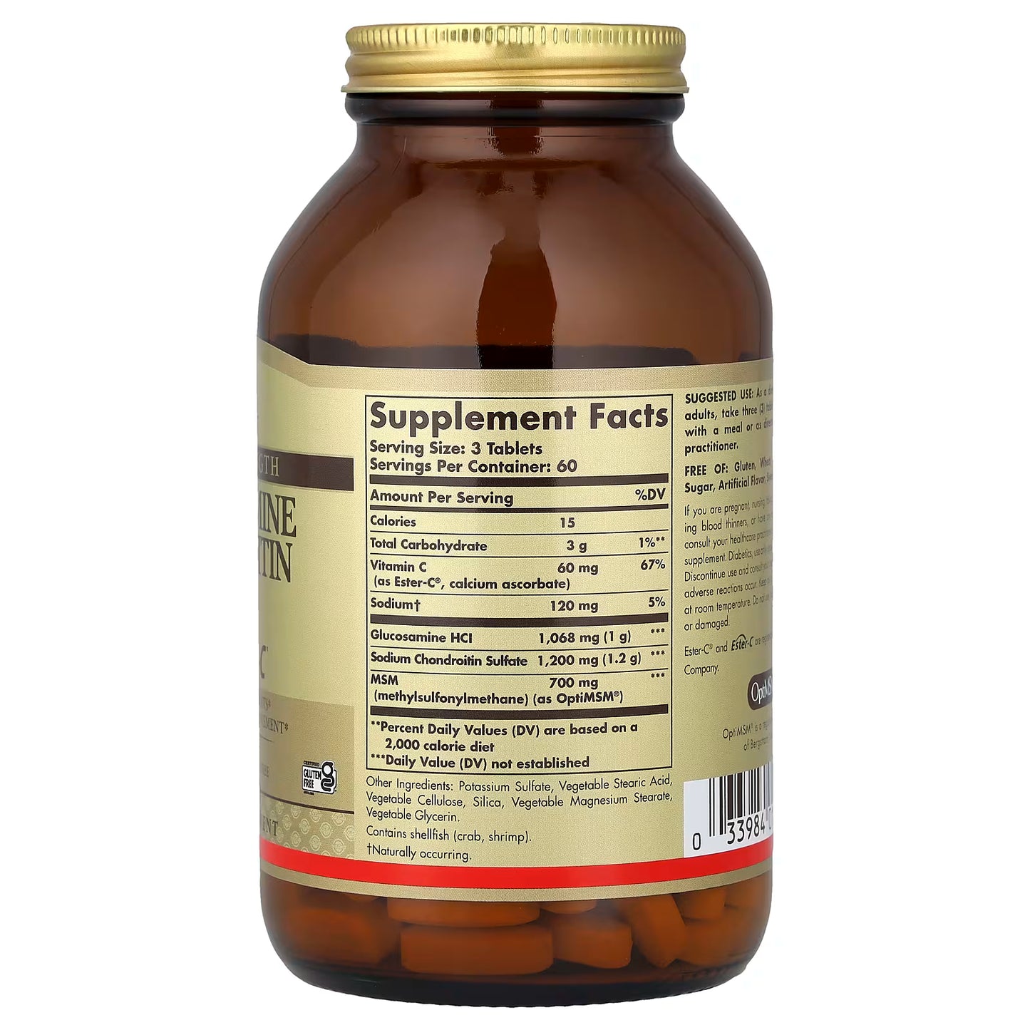 Solgar, Glucosamine Chondroitin MSM with Ester-C®, 180 Tablets