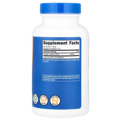 Nutricost, NAC, 1,000 mg, 120 Tablets