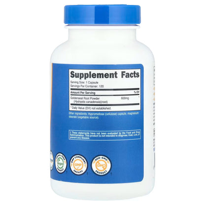 Nutricost, Goldenseal Root, 600 mg, 120 Capsules
