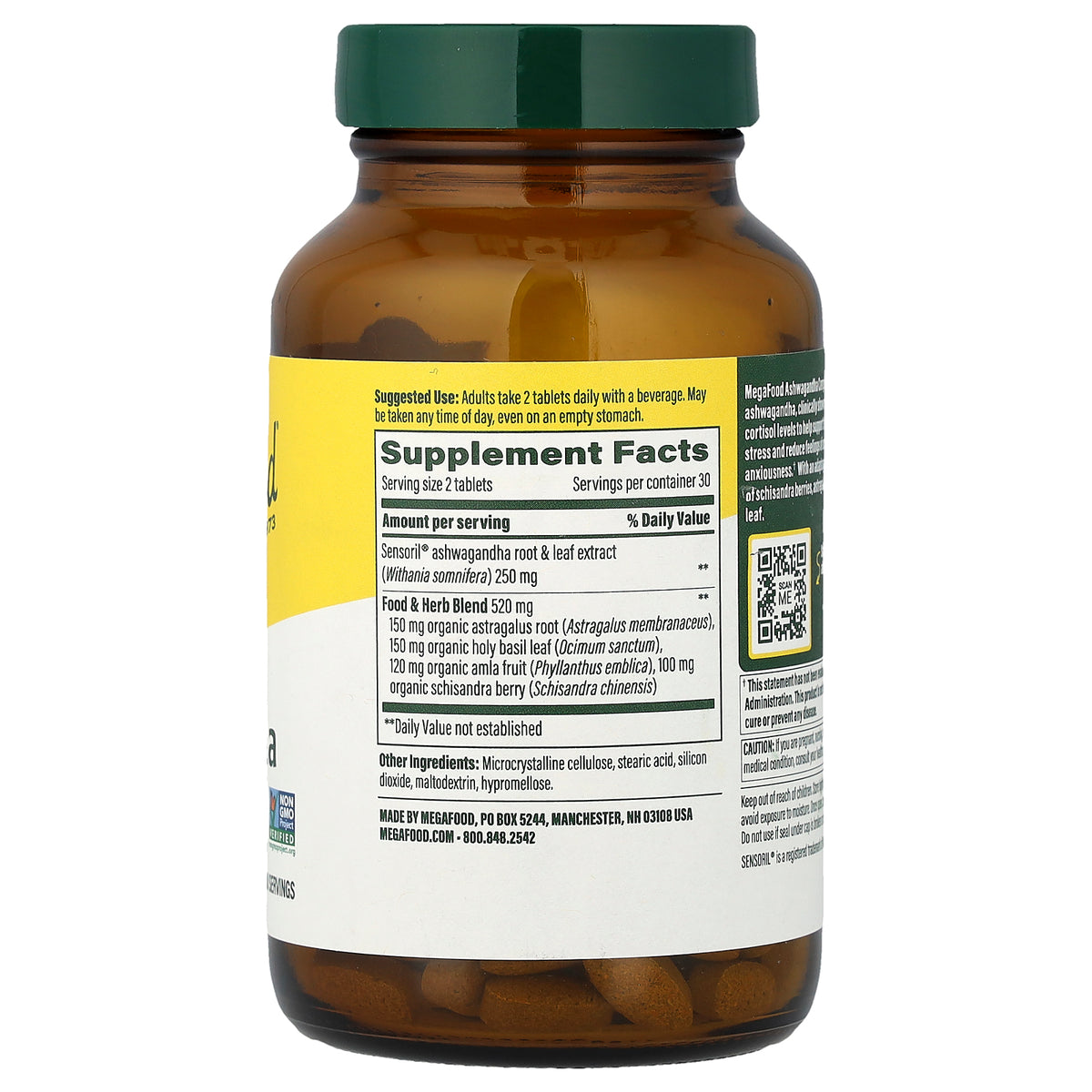 MegaFood, Ashwagandha Complex, 60 Mini Tablets