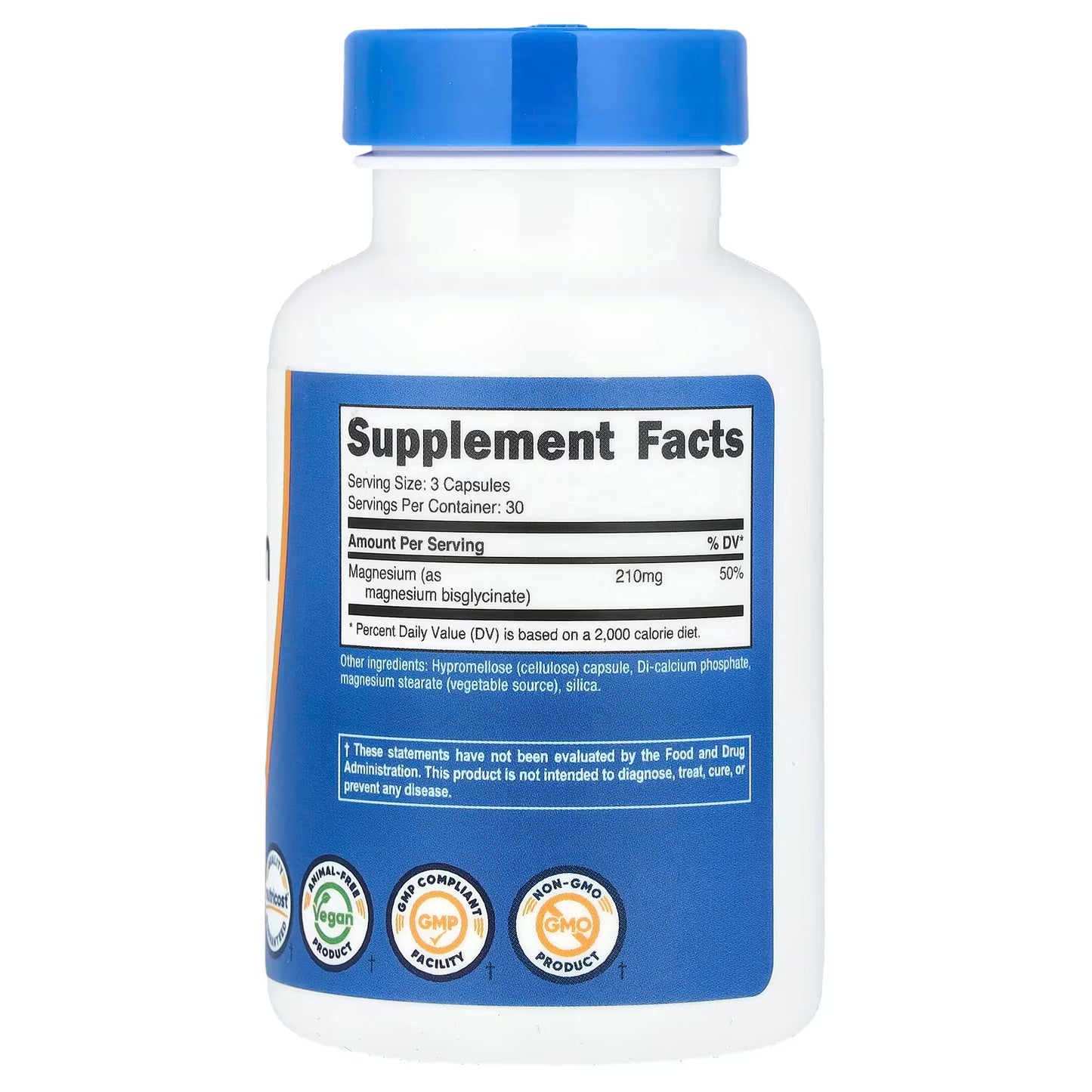 Nutricost, Magnesium Glycinate, 90 Capsules (70 mg per Capsule)