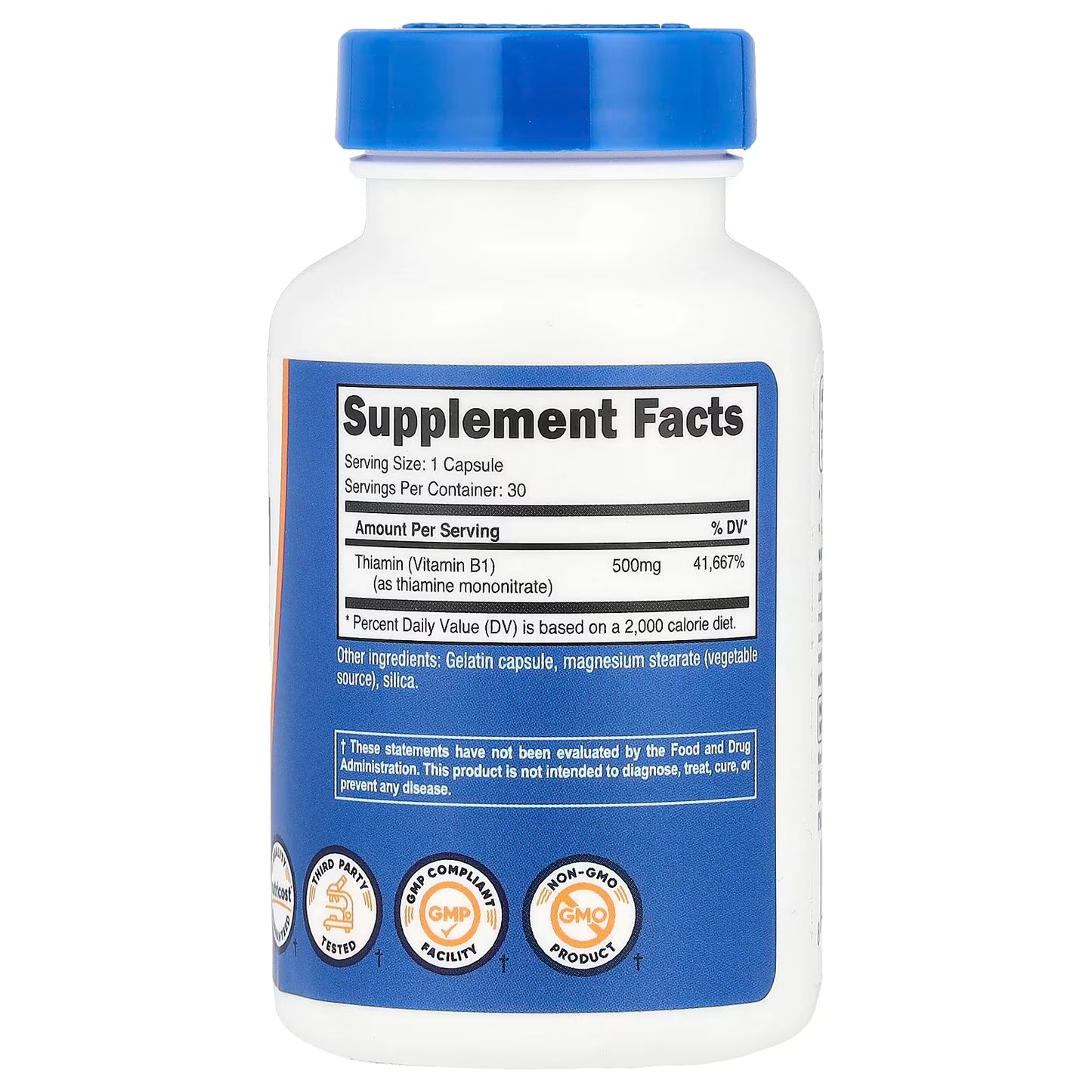 Nutricost, Vitamin B1, 500 mg , 30 Capsules