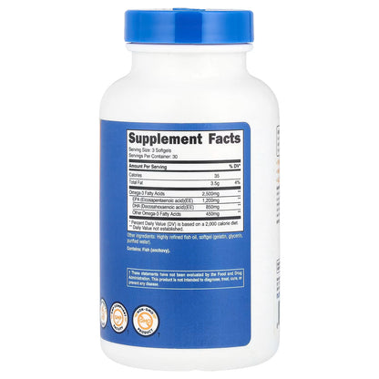 Nutricost, Omega-3, 90 Softgels (833 mg per Softgel)
