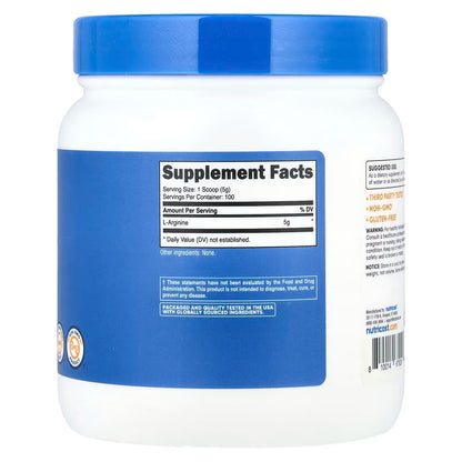 Nutricost, L-Arginine, Unflavored, 17.9 oz (500 g)