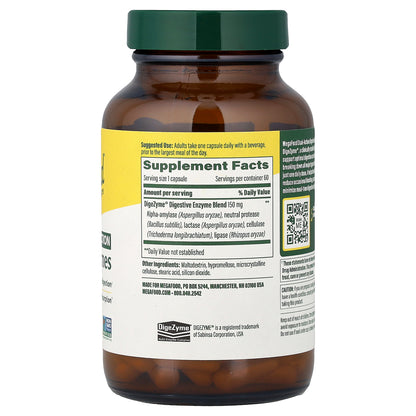MegaFood, Dual-Action Digestive Enzymes, 60 Capsules