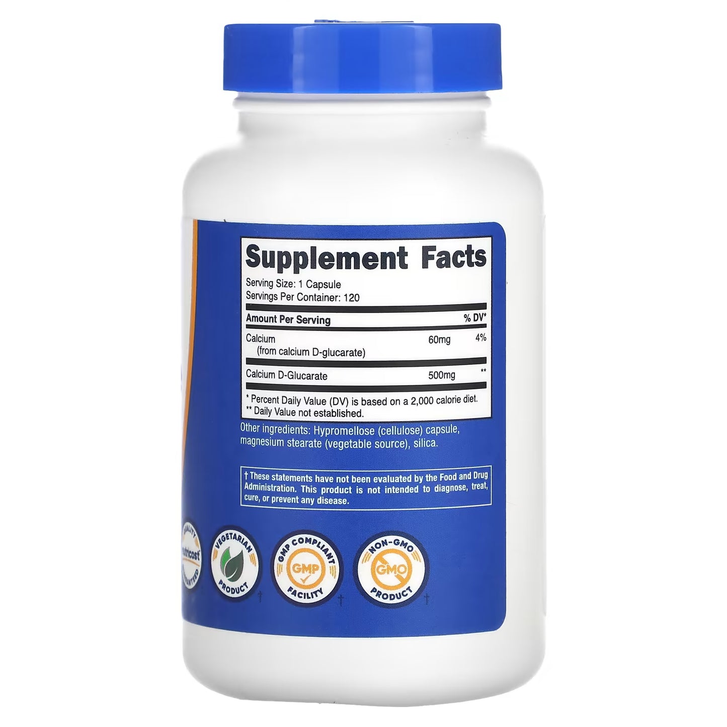 Nutricost, Calcium D-Glucarate, 500 mg, 120 Capsules