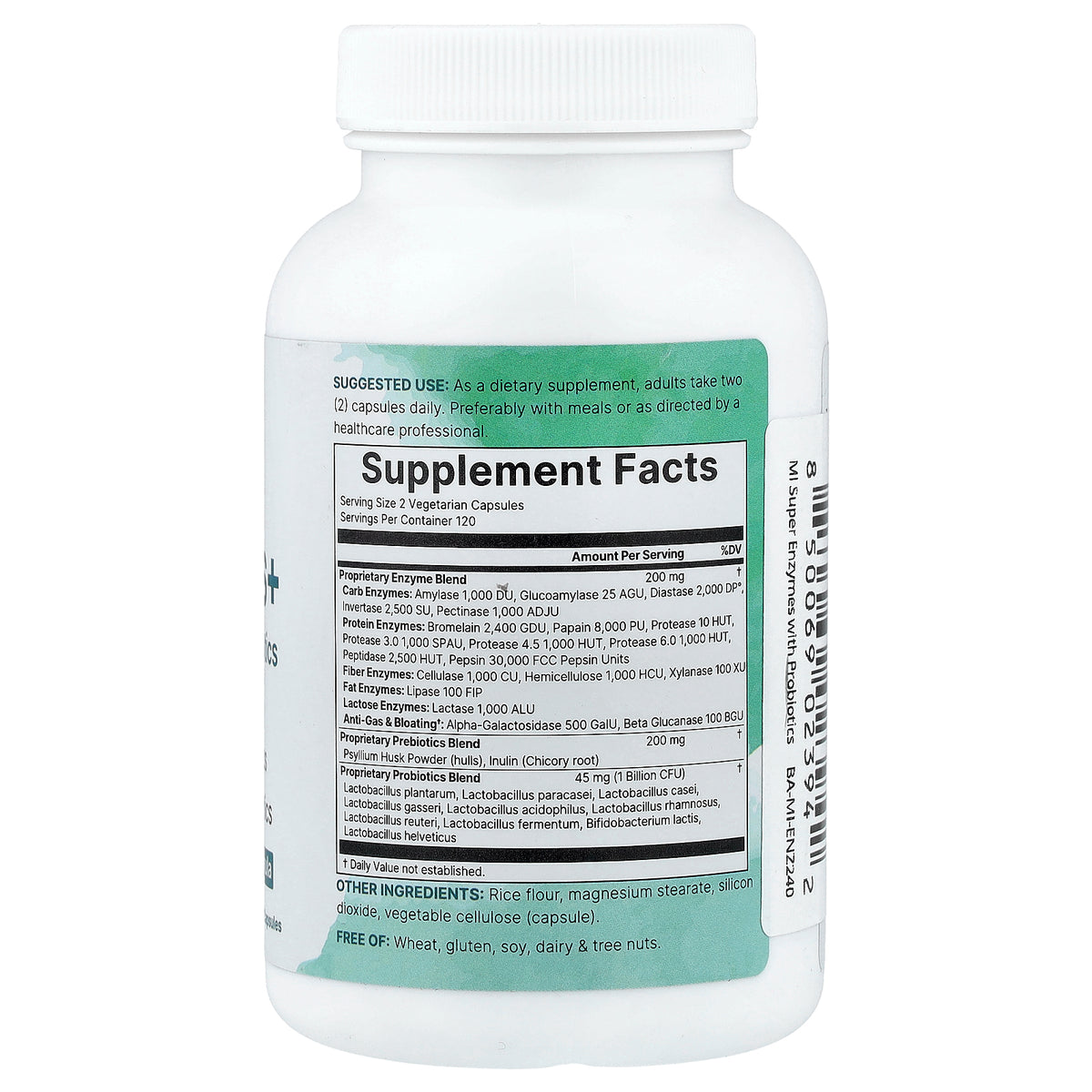 Micro Ingredients, Super Enzymes+, 240 Vegetarian Capsules