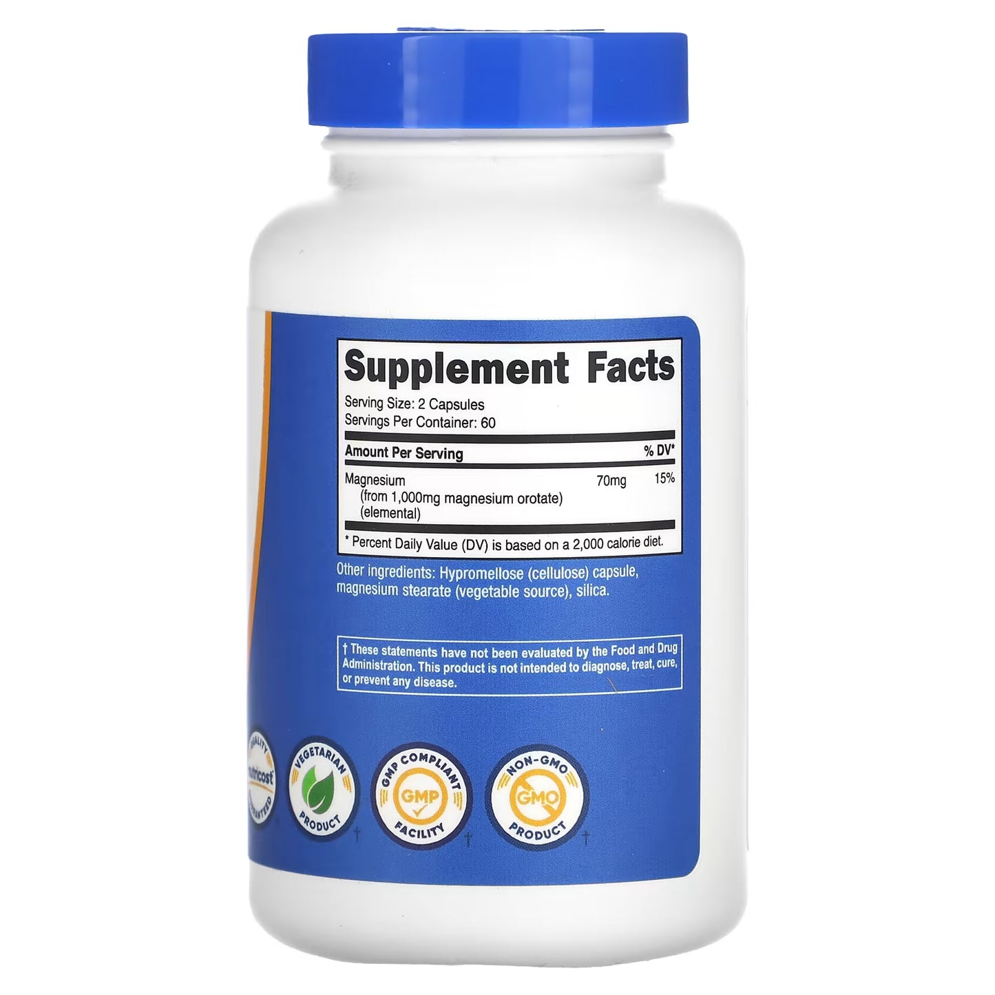 Nutricost, Magnesium Orotate, 120 Capsules (500 mg per Capsule)