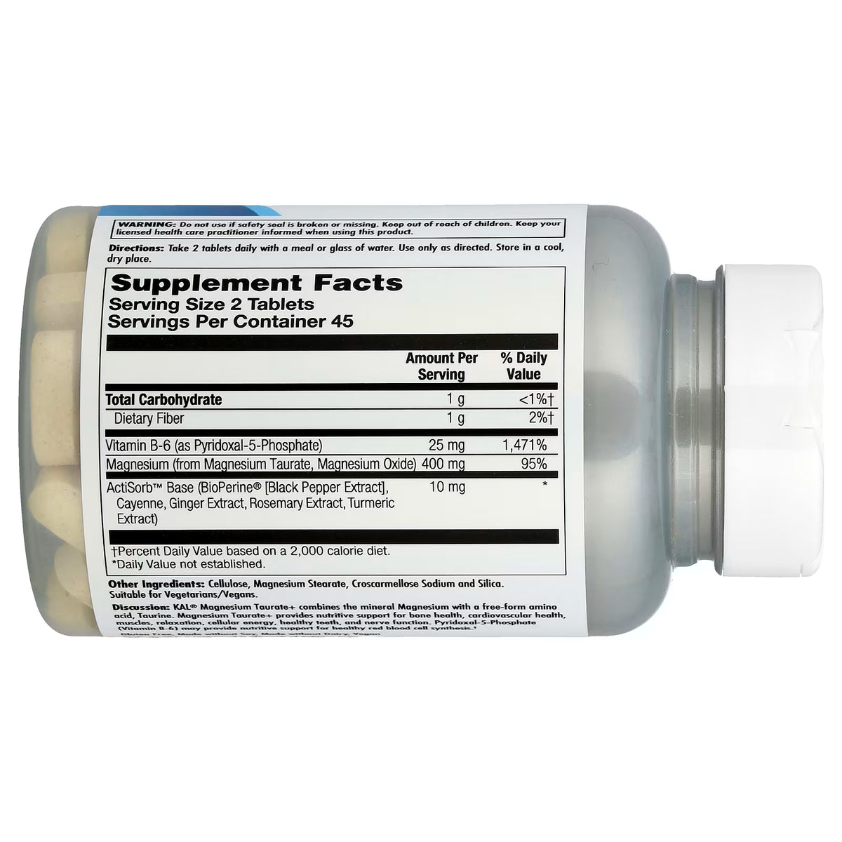 KAL, Magnesium Taurate+, 90 Tablets