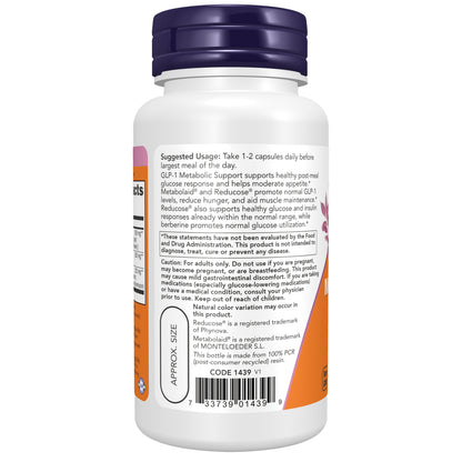 NOW Supplements GLP-1 Metabolic Support, 60 Veg Capsules