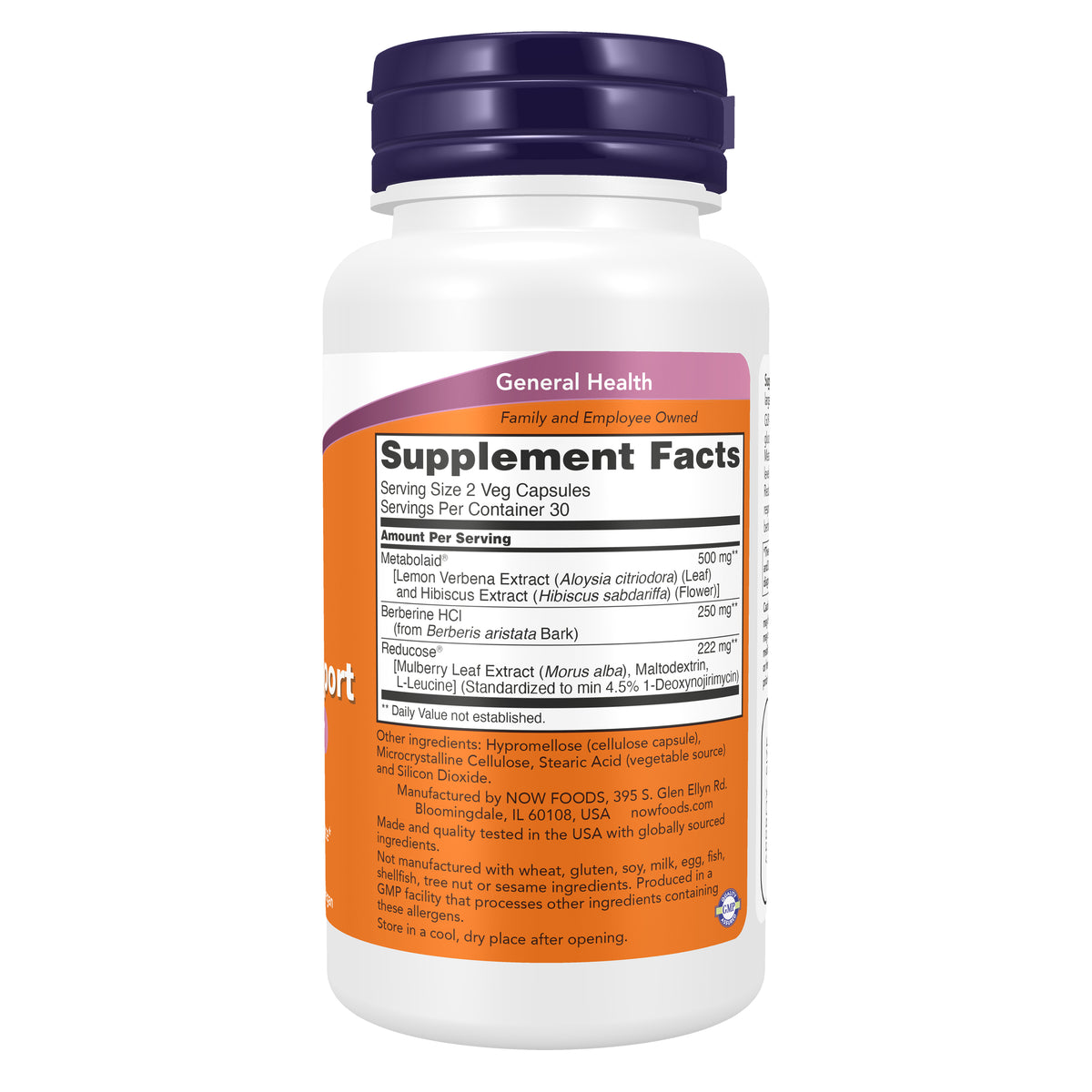 NOW Supplements GLP-1 Metabolic Support, 60 Veg Capsules