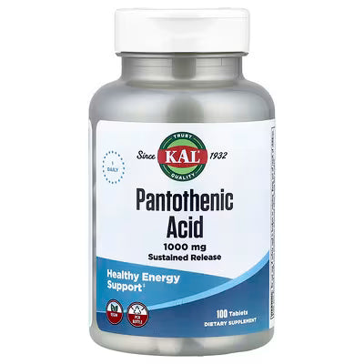 KAL, Pantothenic Acid, 100 Tablets
