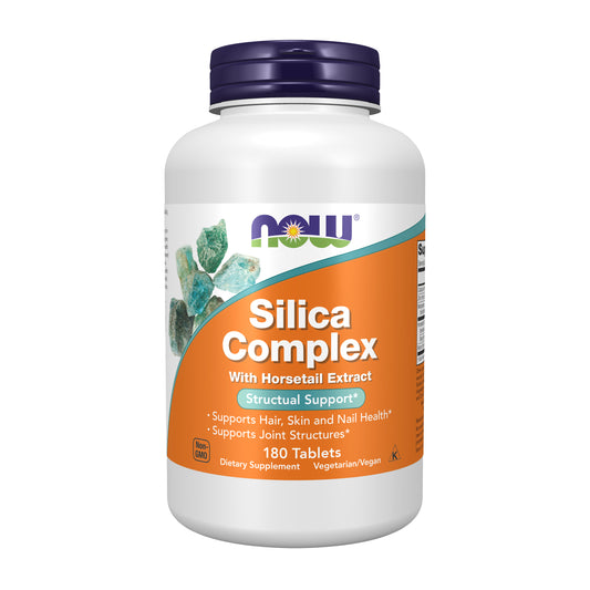 NOW Supplements, Silica Complex with Horsetail Extract, Supports Hair, Skin and Nail Health*, Structural Support*, 180 Tablets