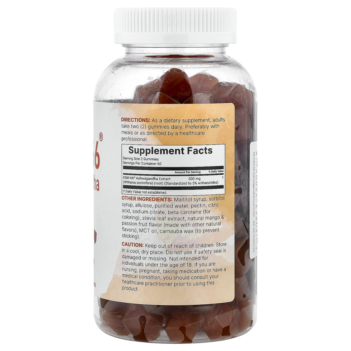 Micro Ingredients, KSM-66® Ashwagandha Gummies, Mango Passion Fruit, 120 Gummies