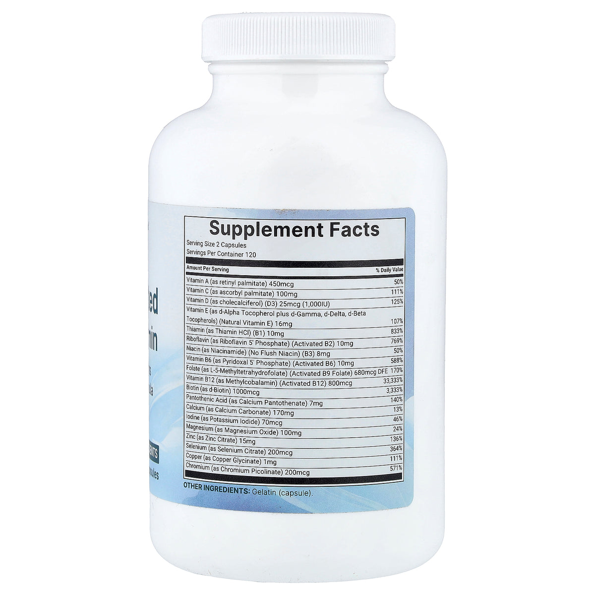 Micro Ingredients, Pure Methylated Multivitamin, 240 Capsules