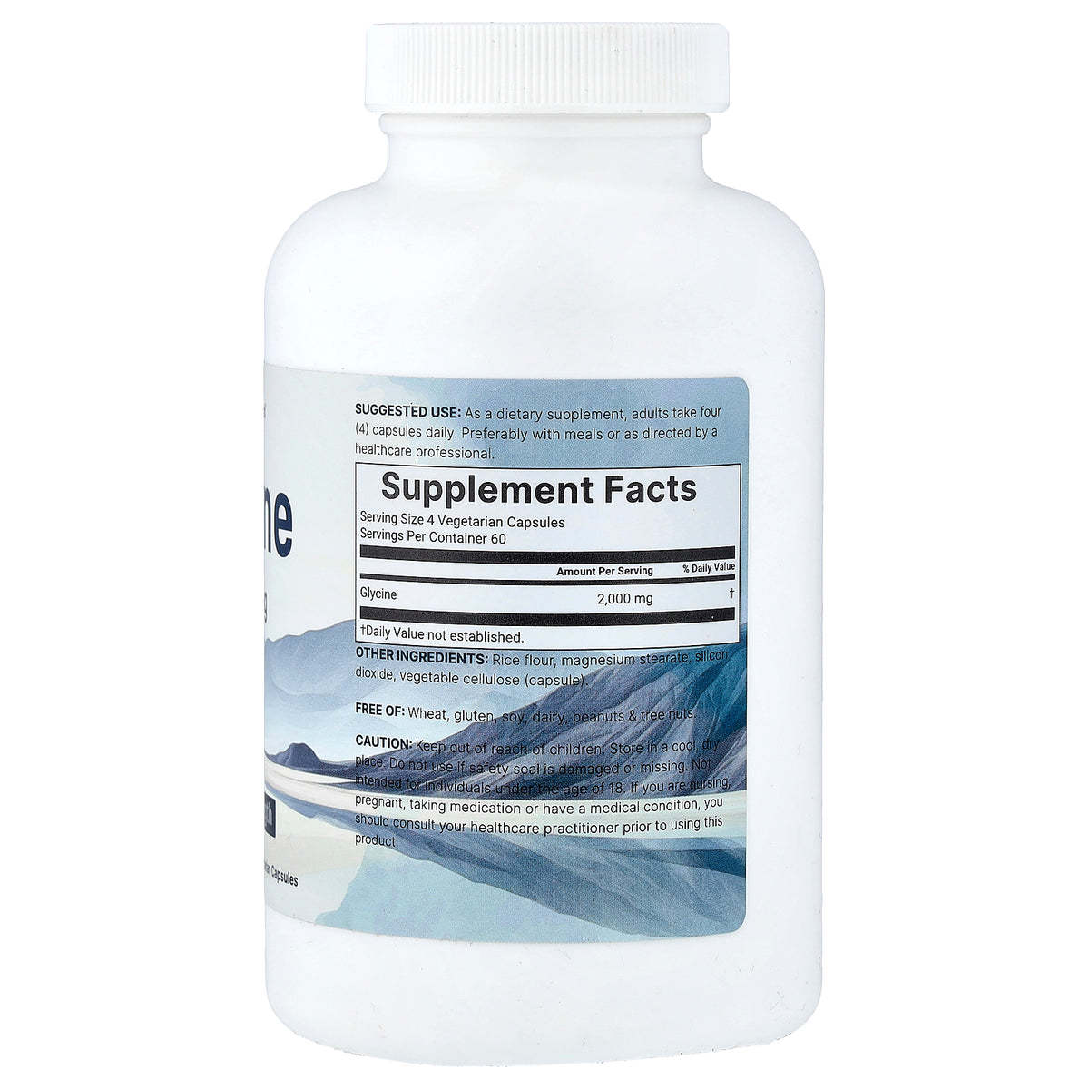 Micro Ingredients, Glycine, 240 Vegetarian Capsules (500 mg per Capsule)