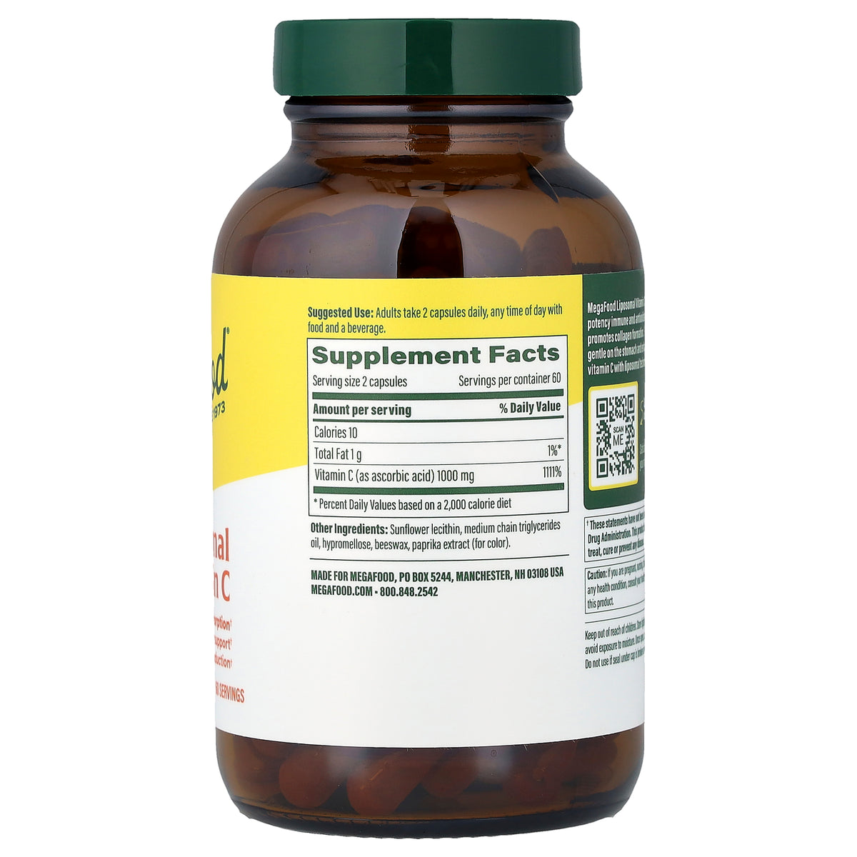 MegaFood, Liposomal Vitamin C, 120 Capsules (500 mg per Capsule)
