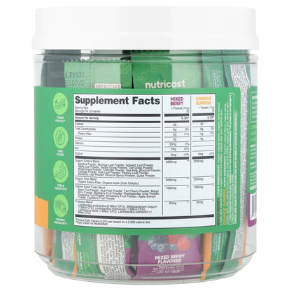Nutricost, Organic Super Greens, Variety Pack, 20 Packets, 0.4 oz (11 g) Each
