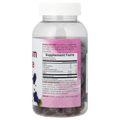 Micro Ingredients, Magnesium Glycinate Gummies, Grape Blueberry, 120 Gummies (200 mg per Gummy)