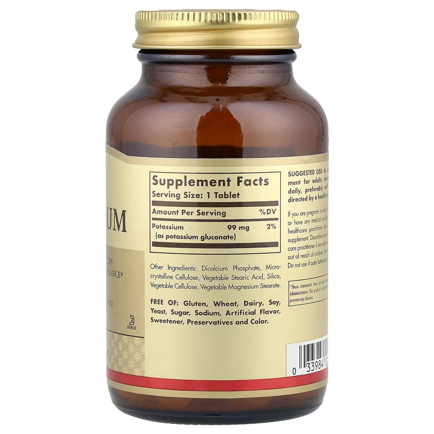 Solgar, Potassium, 100 Tablets (99 mg per Tablet)
