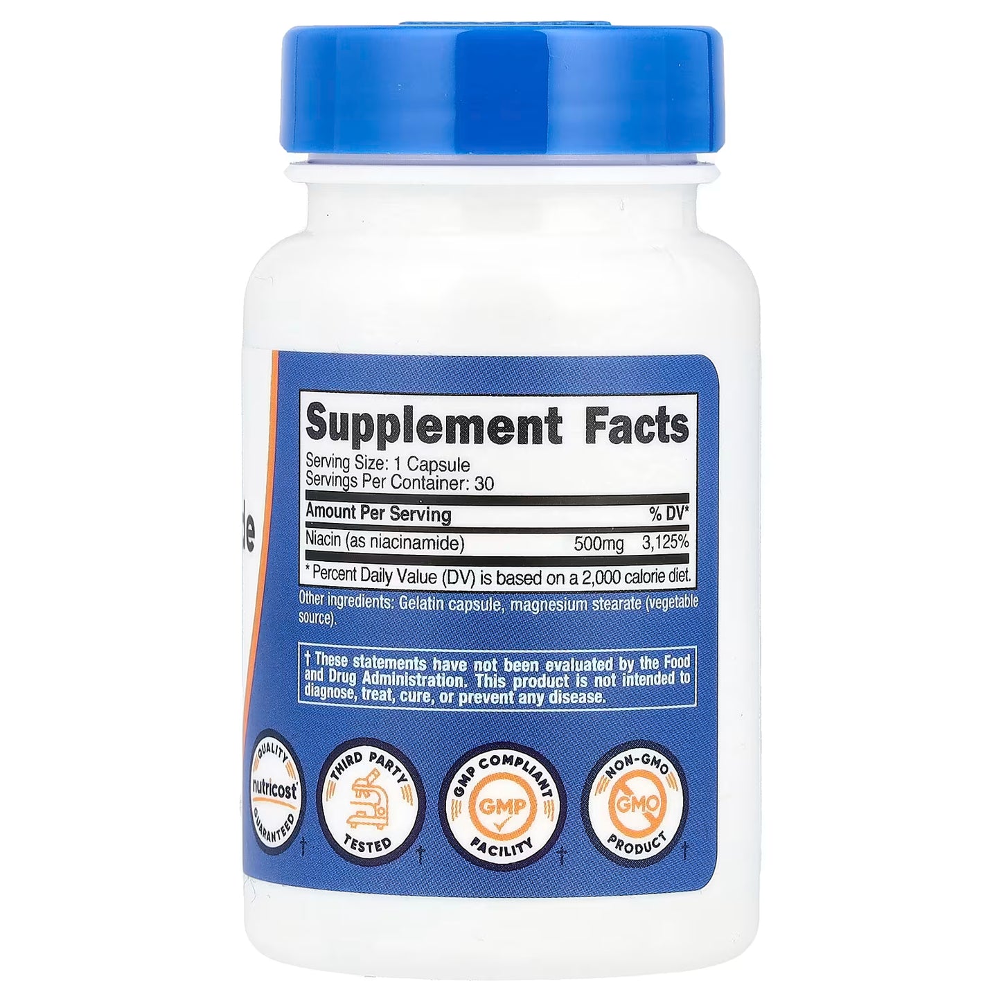 Nutricost, Niacinamide, 500 mg, 30 Capsules