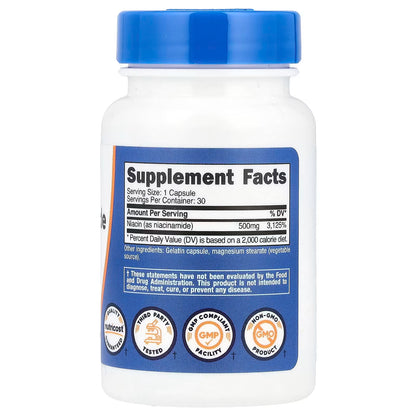 Nutricost, Niacinamide, 500 mg, 30 Capsules