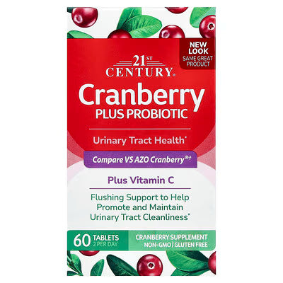 21st Century, Cranberry Plus Probiotic, 60 Tablets