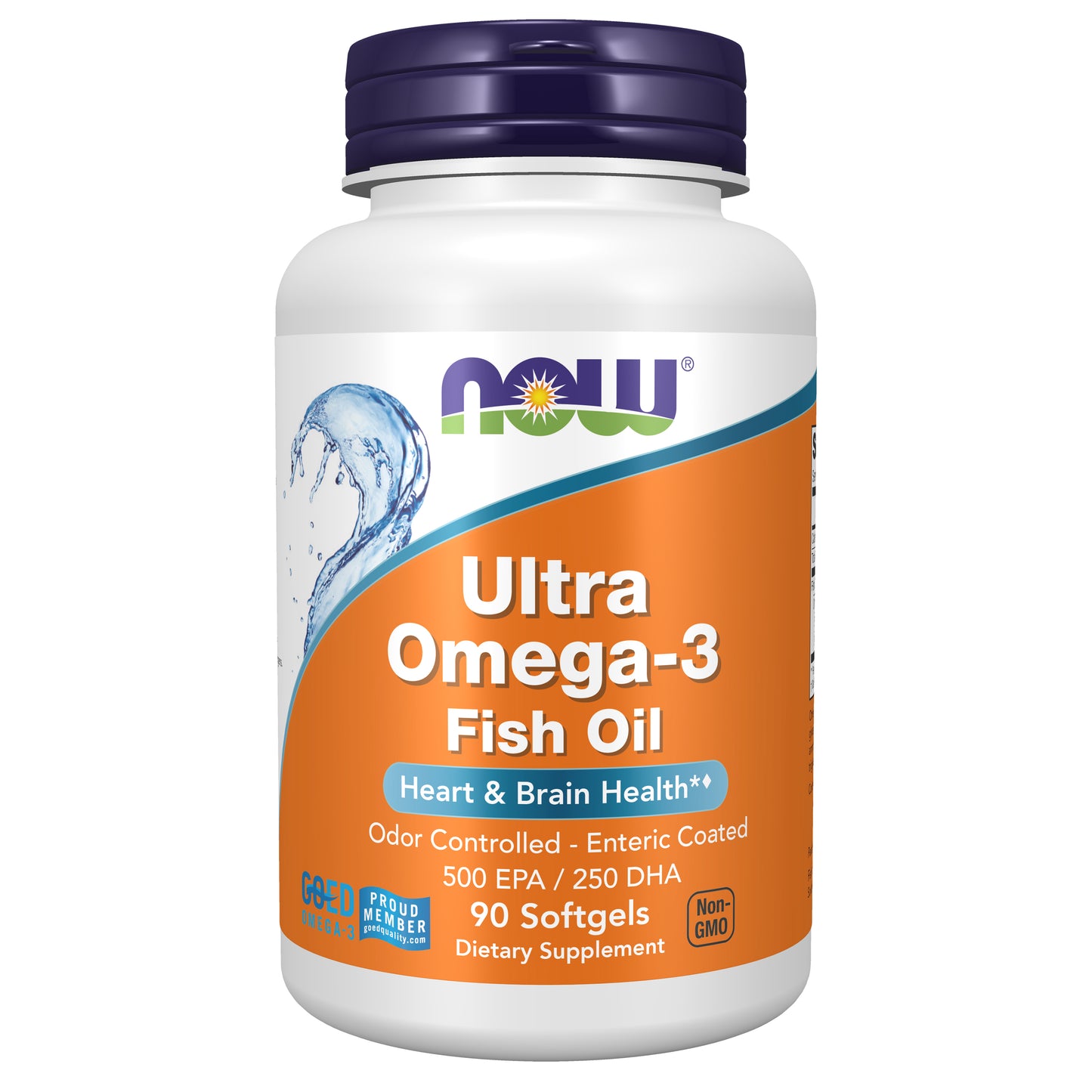 NOW Supplements, Ultra Omega-3 Molecularly Distilled and Enteric Coated, 90 Softgels