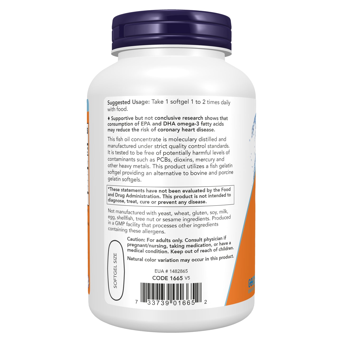 NOW Supplements, Ultra Omega-3 Molecularly Distilled and Enteric Coated, 180 Softgels