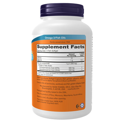 NOW Supplements, Ultra Omega-3 Molecularly Distilled and Enteric Coated, 180 Softgels